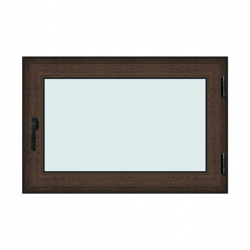 Fereastra 120x80cm, 1 canat, wenge (tabac), dreapta si rabatare, Klass, 7cm, 6 camere, 2 garnituri