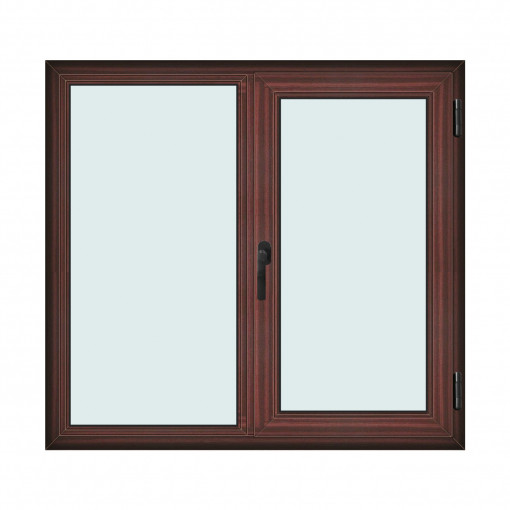 Fereastra 140x130cm, 2 canate, mahon, dreapta si rabatare, Klass, 7cm, 6 camere, 2 garnituri