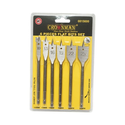 Set 6 burghie plate 10-25mm pentru lemn , Cod: DISPN30 , Brand: CROWNMAN