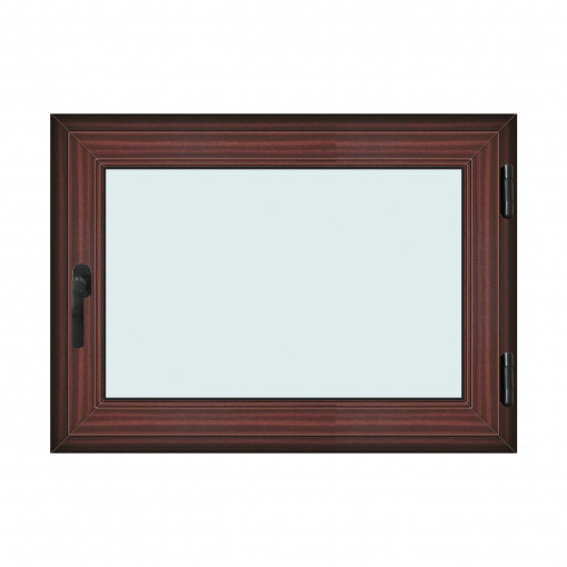 Fereastra 110x80cm, 1 canat, mahon, dreapta si rabatare, Klass, 7cm, 6 camere, 2 garnituri
