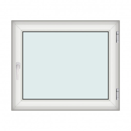 Fereastra 120x100cm, 1 canat, alb, dreapta si rabatare, Klass, 7cm, 6 camere, 2 garnituri