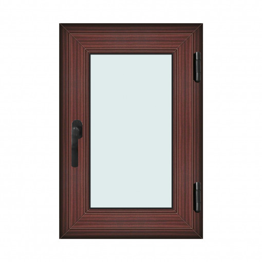 Fereastra 60x90cm, 1 canat, mahon, dreapta si rabatare, Klass, 7cm, 6 camere, 2 garnituri