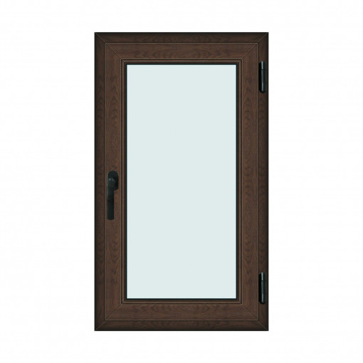 Fereastra 70x120cm, 1 canat, wenge (tabac), dreapta si rabatare, Klass, 7cm, 6 camere, 2 garnituri