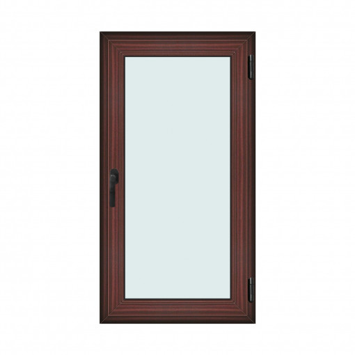 Fereastra 80x150cm, 1 canat, mahon, dreapta si rabatare, Klass, 7cm, 6 camere, 2 garnituri