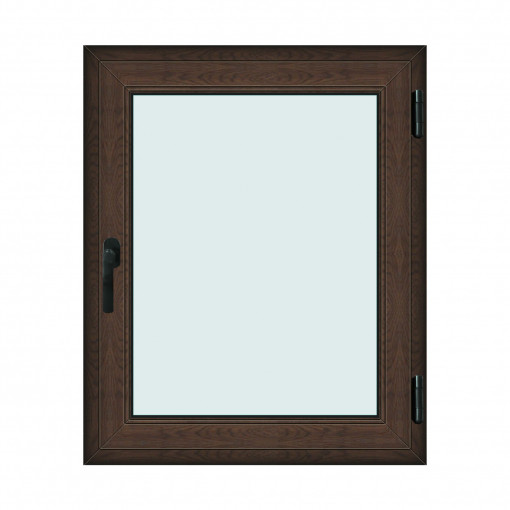 Fereastra 90x110cm, 1 canat, wenge (tabac), dreapta si rabatare, Klass, 7cm, 6 camere, 2 garnituri