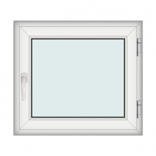 Fereastra 90x80cm, 1 canat, alb, dreapta si rabatare, Klass, 7cm, 6 camere, 2 garnituri