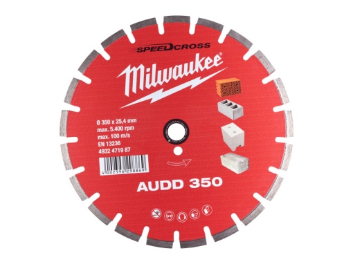 MILWAUKEE Disc diamantat de tăiere 350 x 2,6 x 10 x 25,4 mm segmentat AUDD