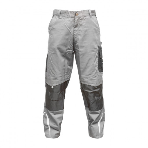 Pantaloni de lucru, poliester cu bumbac, gri cu negru, L, Cod: BK77231, Brand: BRECKNER GERMANY