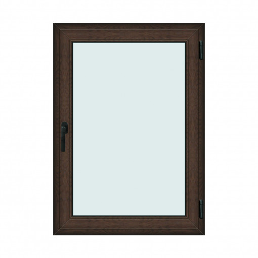 Fereastra 100x140cm, 1 canat, wenge (tabac), dreapta si rabatare, Klass, 7cm, 6 camere, 2 garnituri
