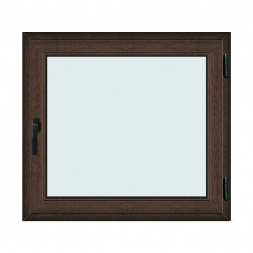 Fereastra 110x100cm, 1 canat, wenge (tabac), dreapta si rabatare, Klass, 7cm, 6 camere, 2 garnituri