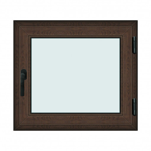 Fereastra 90x80cm, 1 canat, wenge (tabac), dreapta si rabatare, Klass, 7cm, 6 camere, 2 garnituri