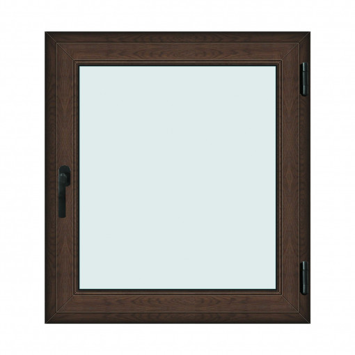 Fereastra 100x110cm, 1 canat, wenge (tabac), dreapta si rabatare, Klass, 7cm, 6 camere, 2 garnituri