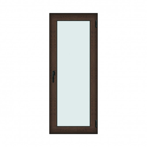 Fereastra 80x200cm, 1 canat, wenge (tabac), dreapta si rabatare, Klass, 7cm, 6 camere, 2 garnituri