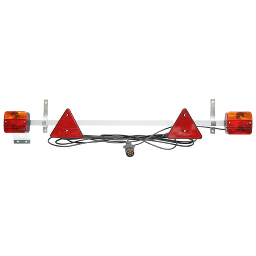 Bara remorca ajustabila 1-1,6m cu lampi, cablu 2,5/6m si fisa cu 7 pini, Cod: BK69127, Breckner Germany