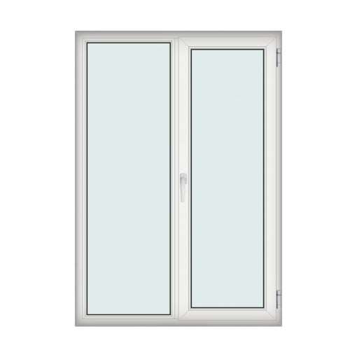 Fereastra 140x200cm, 2 canate, alb, dreapta si rabatare, Klass, 7cm, 6 camere, 2 garnituri