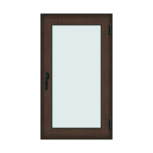 Fereastra 80x140cm, 1 canat, wenge (tabac), dreapta si rabatare, Klass, 7cm, 6 camere, 2 garnituri