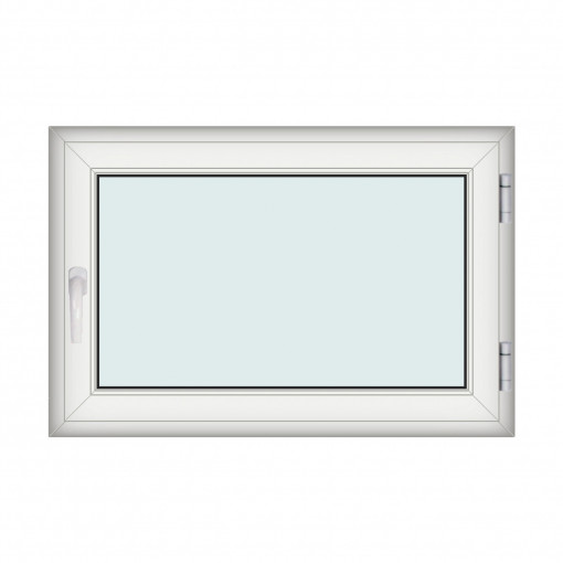 Fereastra 120x80cm, 1 canat, alb, dreapta si rabatare, Klass, 7cm, 6 camere, 2 garnituri