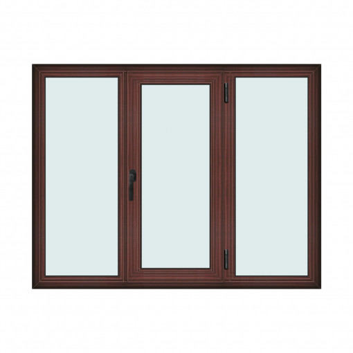 Fereastra 180x140cm, 3 canate, mahon, dreapta si rabatare, Klass, 7cm, 6 camere, 2 garnituri
