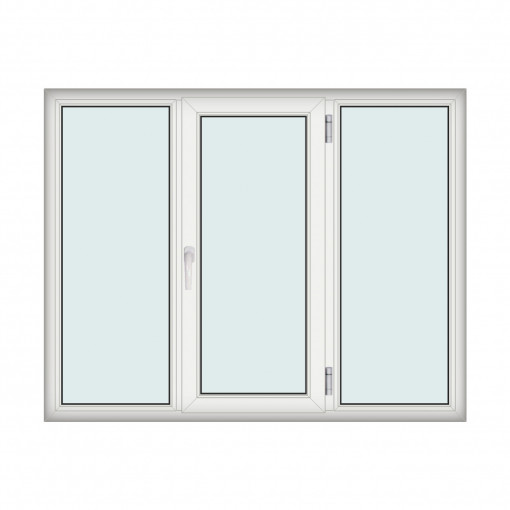 Fereastra 190x150cm, 3 canate, 1 deschidere, dreapta, alb, WDS