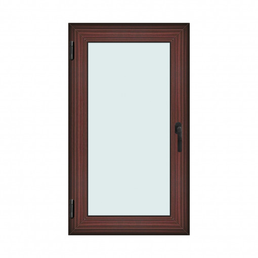 Fereastra 80x140cm, 1 canat, mahon, stanga si rabatare, Klass, 7cm, 6 camere, 2 garnituri