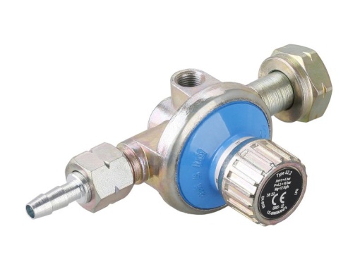 Supapă de reglare a presiunii 0-4 bar 1/4&quot; x 3/8&quot; mascul cu adaptor pentru conectorul de furtun de 9 mm (PB)