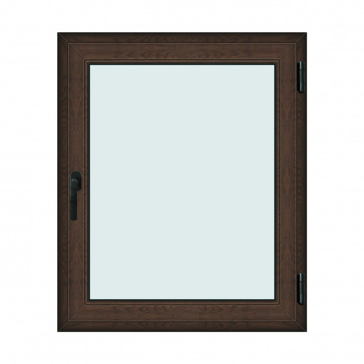 Fereastra 100x120cm, 1 canat, wenge (tabac), dreapta si rabatare, Klass, 7cm, 6 camere, 2 garnituri