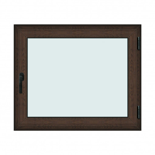 Fereastra 120x100cm, 1 canat, wenge (tabac), dreapta si rabatare, Klass, 7cm, 6 camere, 2 garnituri