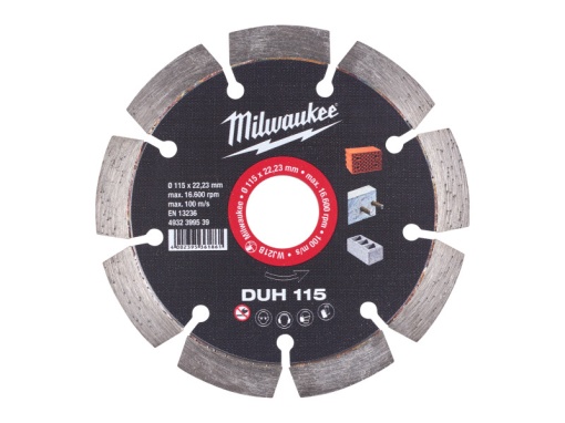 MILWAUKEE Disc diamantat de tăiere 115 x 2,2 x 10 x 22,2 mm segmentat DUH