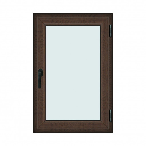 Fereastra 80x120cm, 1 canat, wenge (tabac), dreapta si rabatare, Klass, 7cm, 6 camere, 2 garnituri