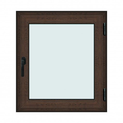 Fereastra 90x100cm, 1 canat, wenge (tabac), dreapta si rabatare, Klass, 7cm, 6 camere, 2 garnituri