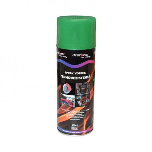 Spray vopsea acrilic termorezistent la 400 grade verde 450ml , Cod: BK83117, Brand: BRECKNER GERMANY