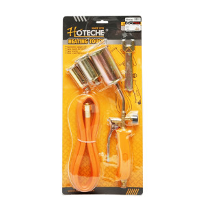 Arzator gaz cu 3 duze si furtun pentru butelie 1.5m, Cod: BK77334, Echivalență: DISEM79, Hoteche - Img 2