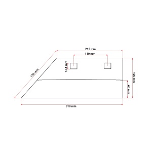 Brazdar 31x10 cm cu 2 gauri pentru plug agricol Konig Traktoren, KONIG TRAKTOREN, DISAW36 - Img 5