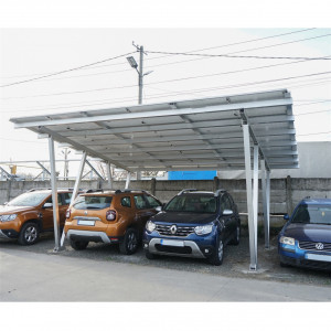Carport 2 masini din aluminiu cu sistem, structura prinderi panouri solare fotovoltaice 8.25KW,Cod: BK77985, Brand: BRECKNER GERMANY - Img 2