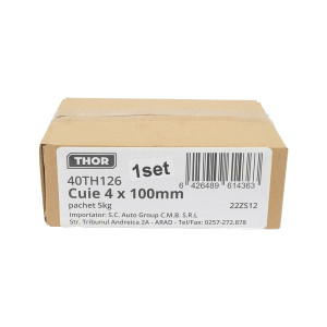 Cuie constructii 4x100mm pachet 5Kg, Cod: 40TH126, Echivalență: DISLG01, Thor - Img 4