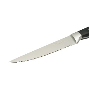 Cutit steak profesional 11cm, lama zimtata otel 5Cr15MoV, maner ABS negru Breckner Germany, AAA415 - Img 6