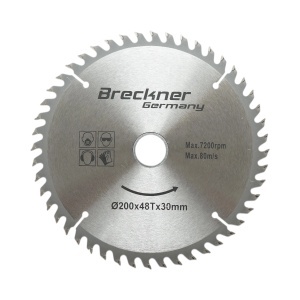 Disc circular vidia pentru lemn 200x30mm, 48 dinti, turatie maxima 7200rpm Breckner Germany, BRECKNER GERMANY, BK87065