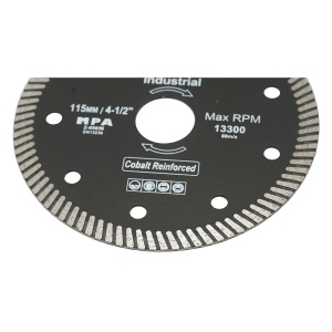 Disc diamantat turbo 115x22.23x1.35mm, viteza max. 13300rpm, taiere umeda/uscata pentru piatra, placi ceramice , Cod: DISPT21 , Brand: CROWNMAN - Img 3