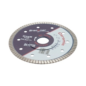 Disc diamantat turbo 125x22.23mm, segment 8mm pentru gresie, faianta, ceramica dura, marmura, granit Breckner Germany, BRECKNER GERMANY, BK79735 - Img 3