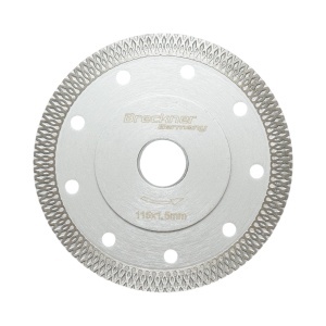 Disc diamantat turbo continuu 115x1.5x22.23mm, taiere umeda/uscata pentru ceramica dura, gresie, faianta Breckner Germany, BRECKNER GERMANY, BK87067