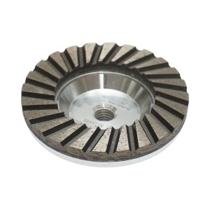 Disc diamantat turbo segmentat tip cupa 100mm, filet M14, grosier din aluminiu pentru slefuire granit Breckner Germany, BRECKNER GERMANY, BK79789 - Img 3