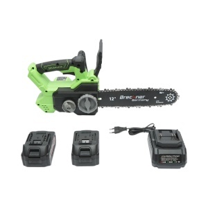 Drujba electrica profesionala cu 2 acumulatori 20V, 4Ah Li-ion, motor brushless, display digital LED, lama 12 inch (300mm) Breckner Germany, BK99684 - Img 2
