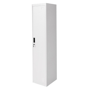 Dulap metalic fiset dublu tip vestiar 1800x450x380mm cu usa securizata, 2 rafturi, bara, oglinda si ventilatie, gri, Cod: BK92943, Brand: BRECKNER GERMANY - Img 3