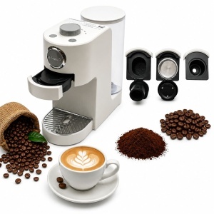 Espressor multifunctional 1350W, 220V, presiune 20 bar, rezervor apa 1.4L, cafea macinata, capsule Nespresso, Dolce Gusto, DISWK92 - Img 1