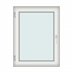 Fereastra 100x130cm, 1 canat, alb, stanga si rabatare, Klass, 7cm, 6 camere, 2 garnituri