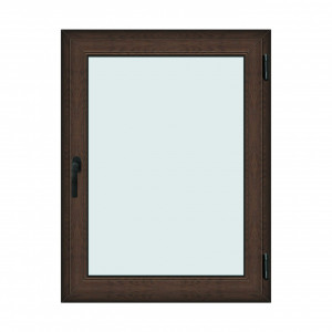 Fereastra 100x130cm, 1 canat, wenge (tabac), dreapta si rabatare, Klass, 7cm, 6 camere, 2 garnituri