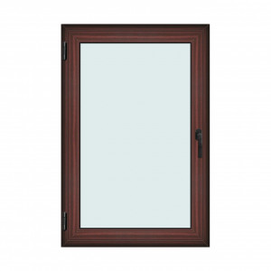 Fereastra 100x150cm, 1 canat, mahon, stanga si rabatare, Klass, 7cm, 6 camere, 2 garnituri