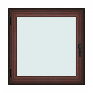 Fereastra 110x110cm, 1 canat, mahon, stanga si rabatare, Klass, 7cm, 6 camere, 2 garnituri