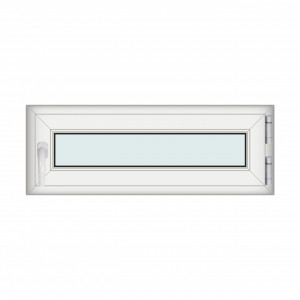 Fereastra 110x40cm, 1 canat, alb, dreapta si rabatare, Klass, 7cm, 6 camere, 2 garnituri - Img 1