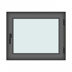 Fereastra 110x90cm, 1 canat, antracit, dreapta si rabatare, Klass, 7cm, 6 camere, 2 garnituri